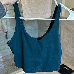 Dark teal lululemon align top (bra pads not included), size 4
